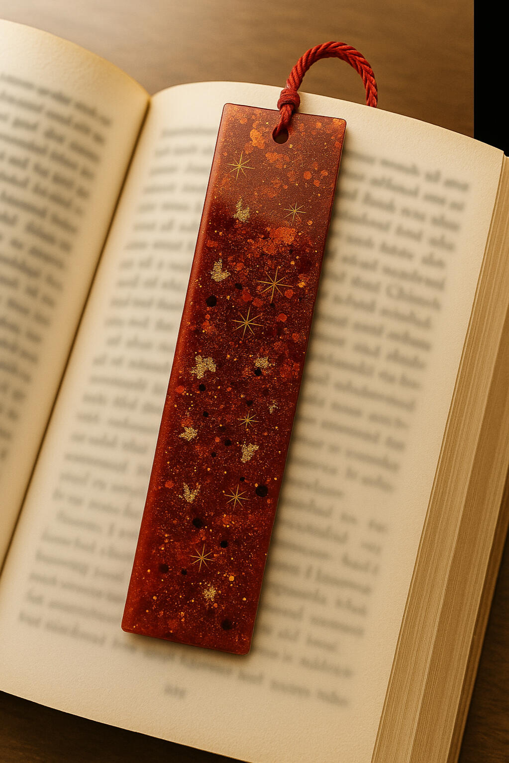 Handcrafted Resin Bookmark - Holy Night